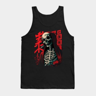 The Grim Robe A Skeleton's Stylish Attire Tank Top